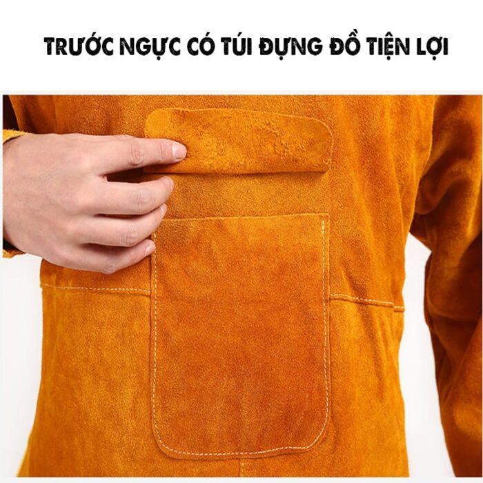 Áo khoác da bò chịu nhiệt - Hình ảnh 2