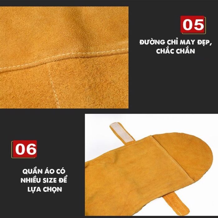Bộ quần áo thợ hàn da bò - Hình ảnh 2